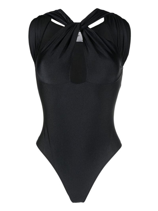 Black Twist Cut-out Bodysuit