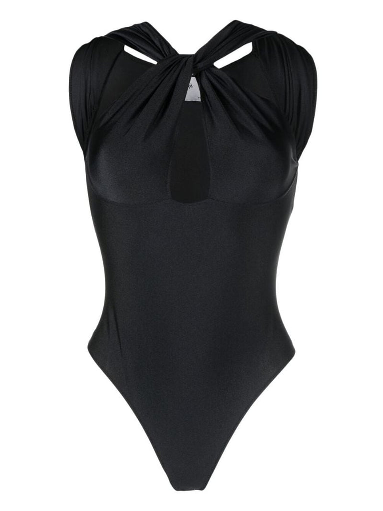 Black Twist Cut-out Bodysuit