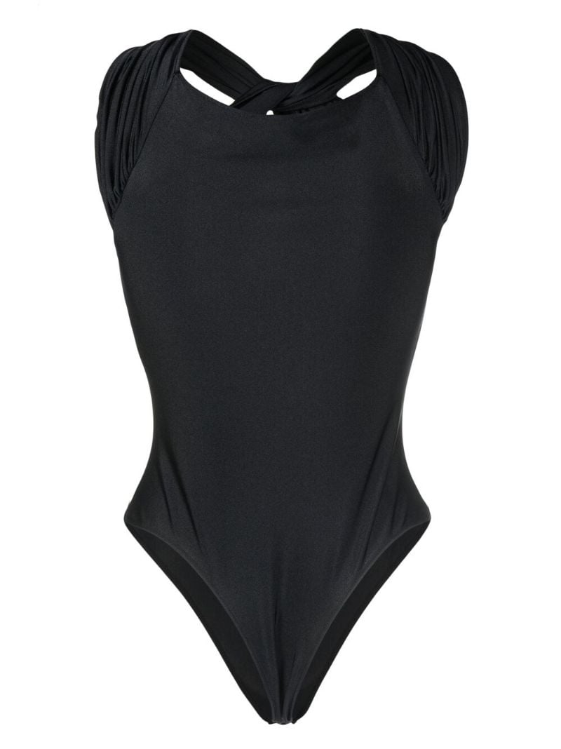 Black Twist Cut-out Bodysuit