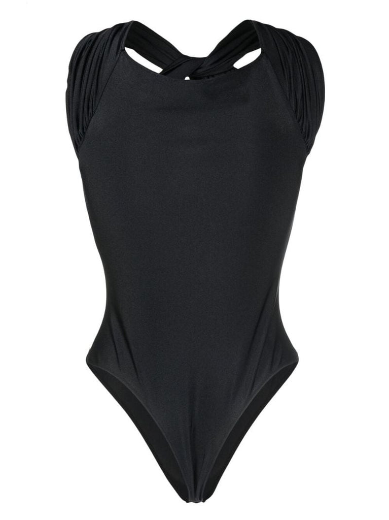 Black Twist Cut-out Bodysuit