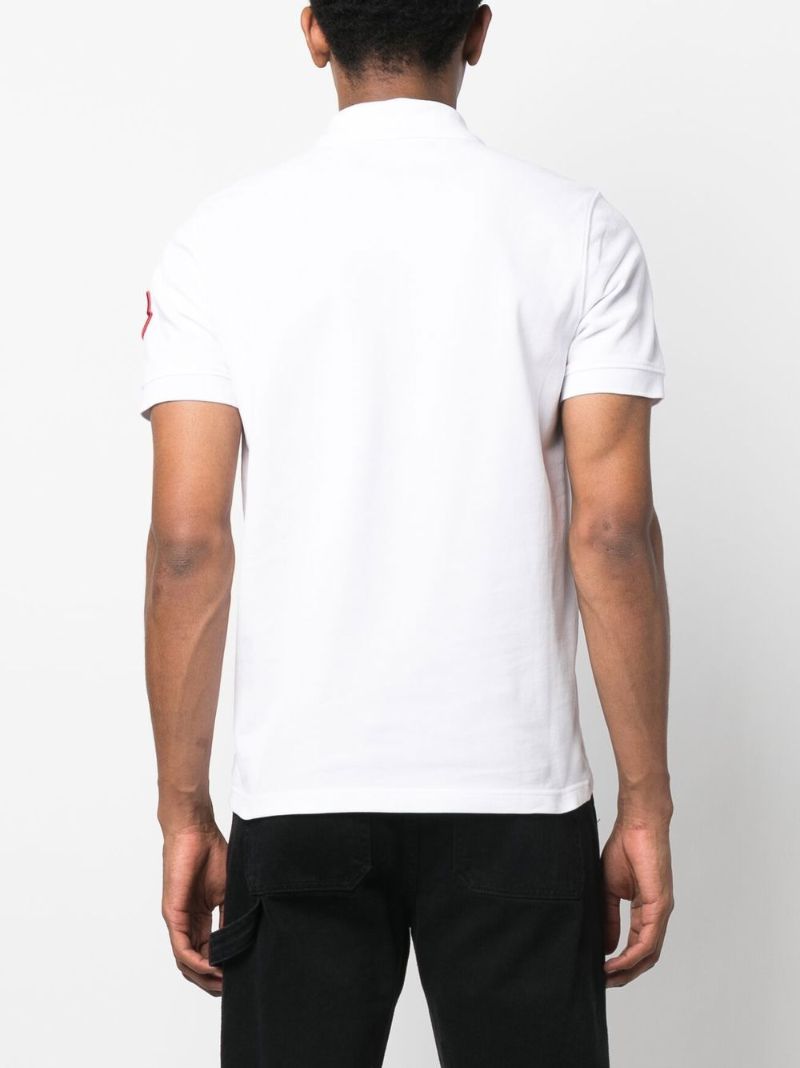 White Logo Patch Polo Shirt