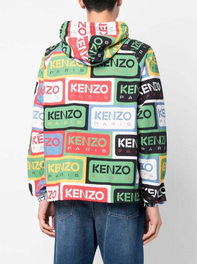 Green Half-zip Hooded Jacket