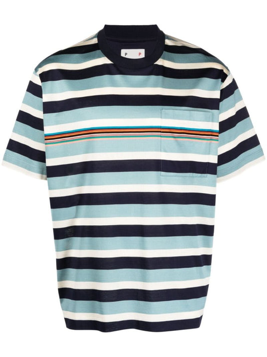 X Paul Smith Blue Striped T-shirt