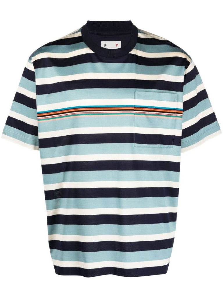 X Paul Smith Blue Striped T-shirt