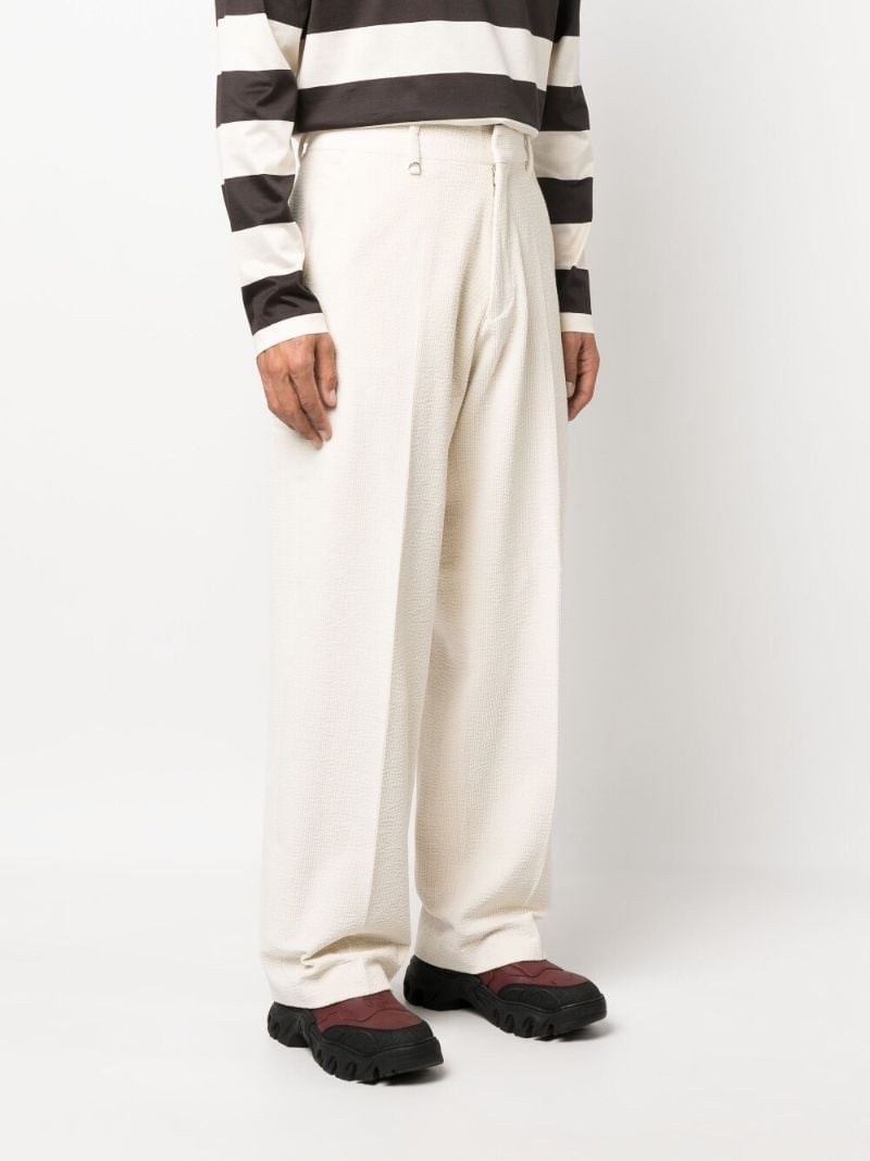 White Straight-leg Corduroy Trousers