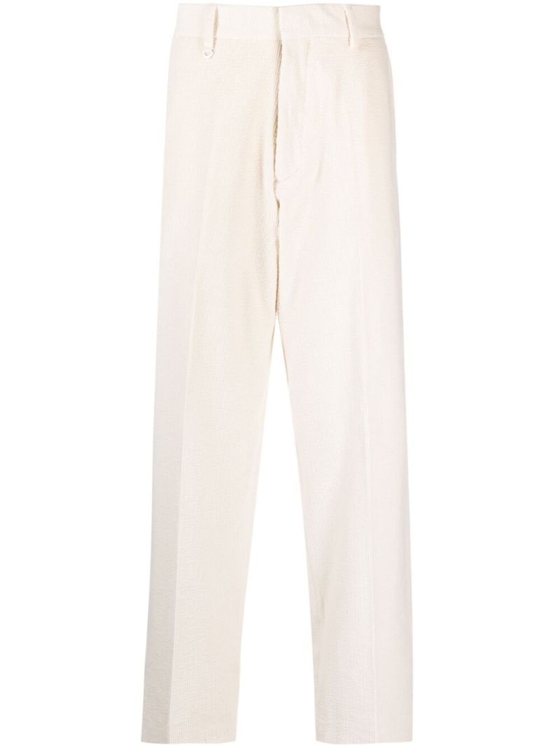 White Straight-leg Corduroy Trousers