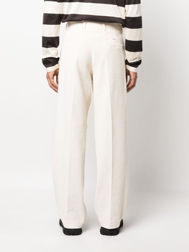 White Straight-leg Corduroy Trousers