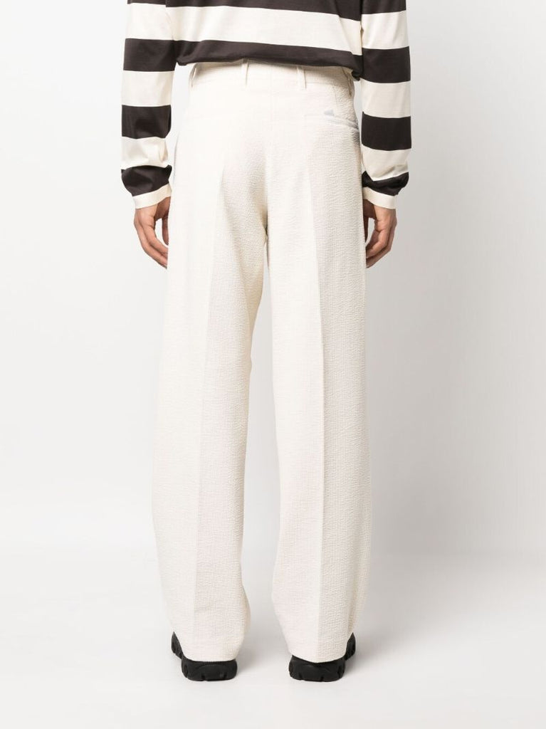 White Straight-leg Corduroy Trousers