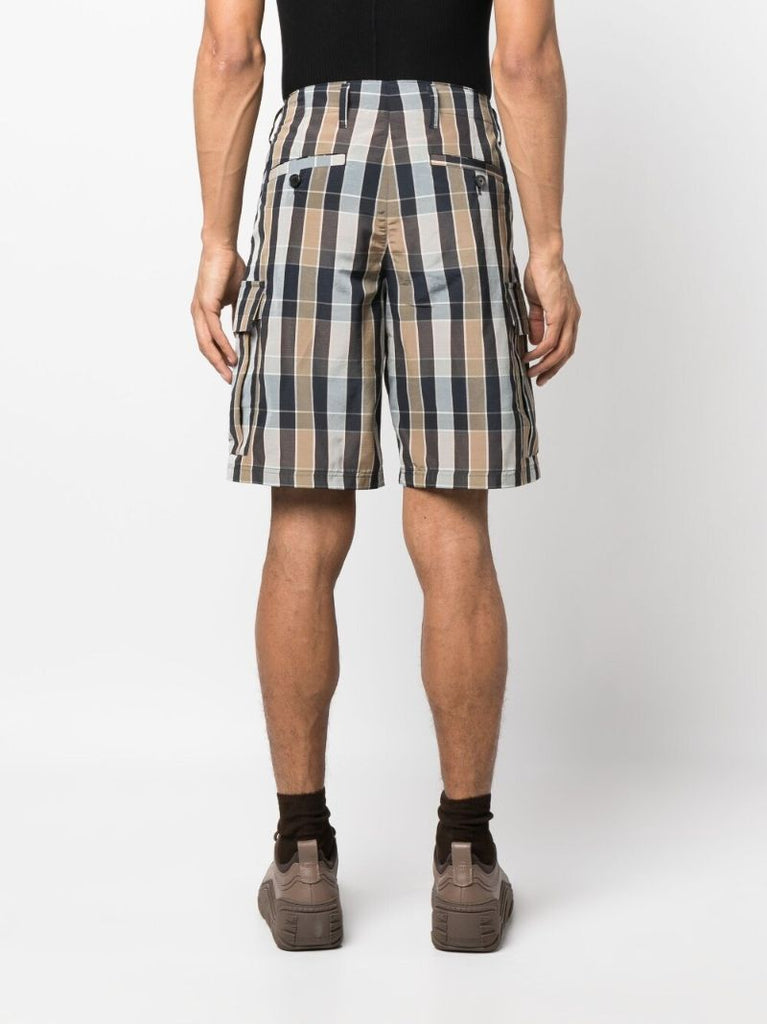 Grey Checked Bermuda Shorts