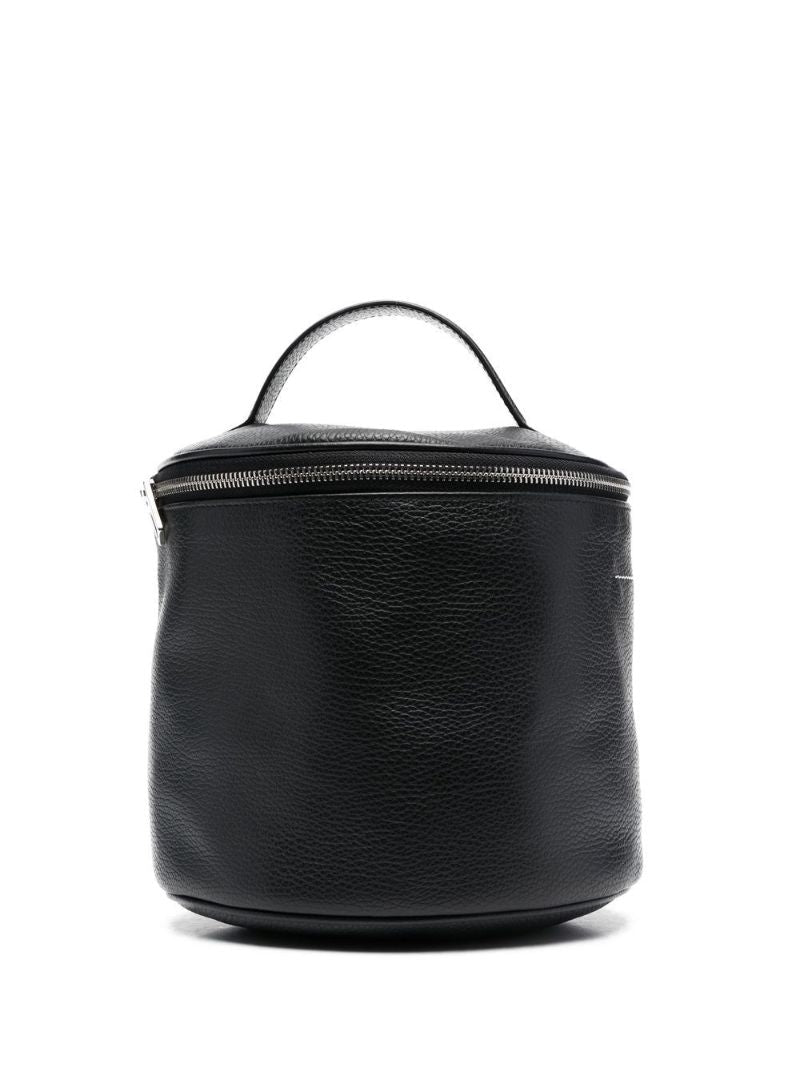 Black Hat Box Leather Bag
