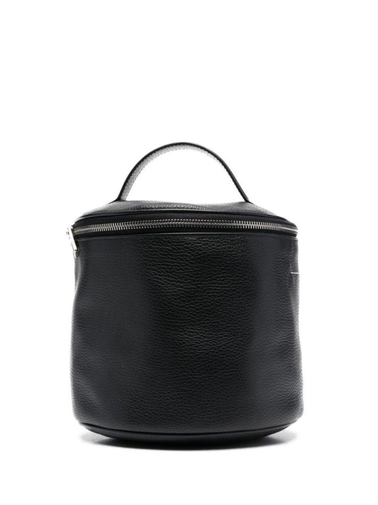 Black Hat Box Leather Bag