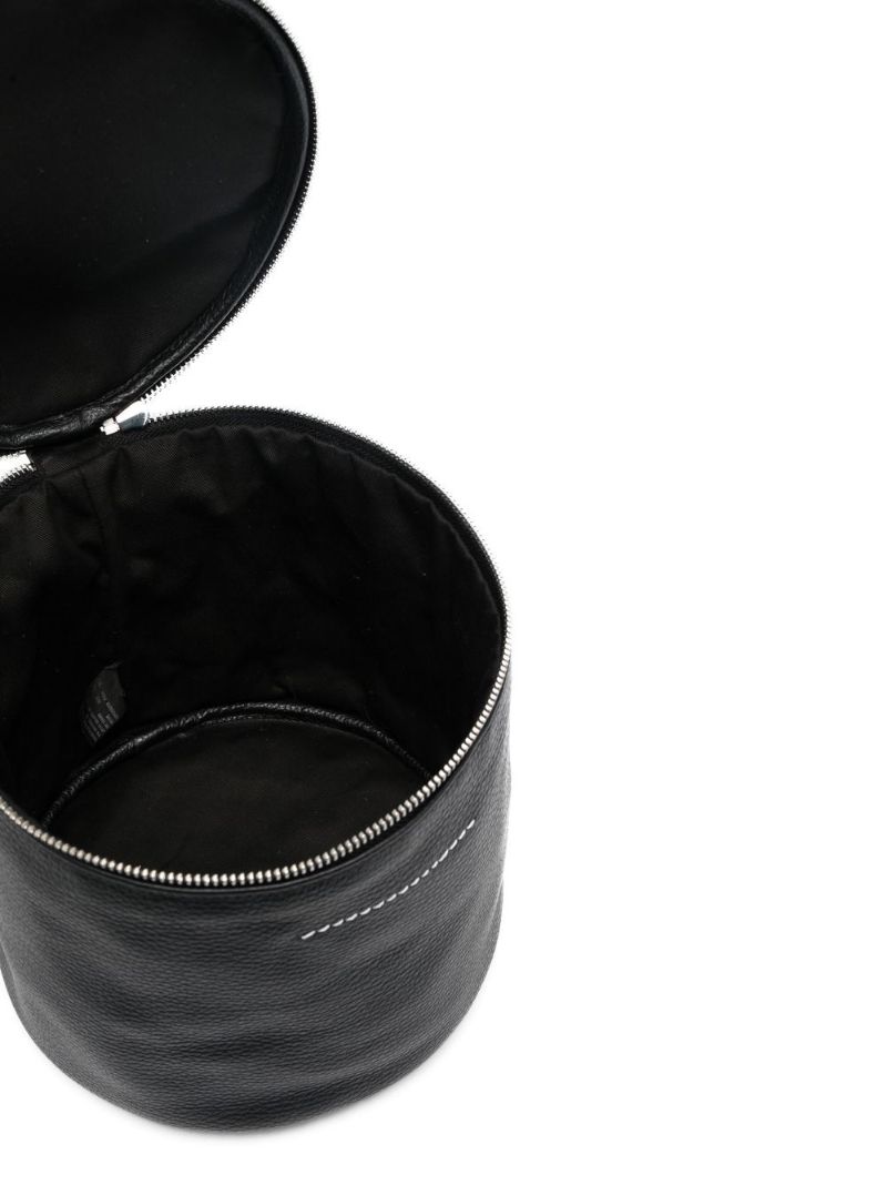 Black Hat Box Leather Bag