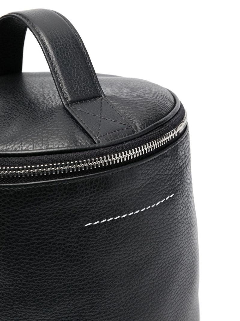 Black Hat Box Leather Bag