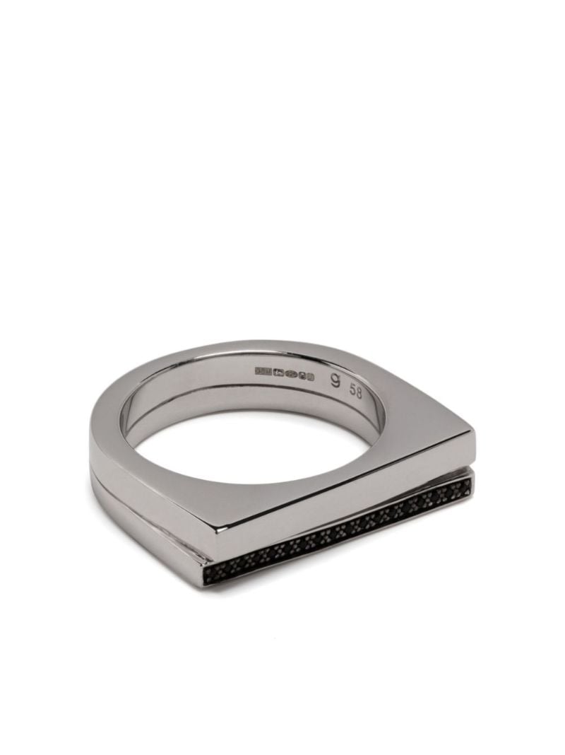 Sterling Silver Step Spinel Ring