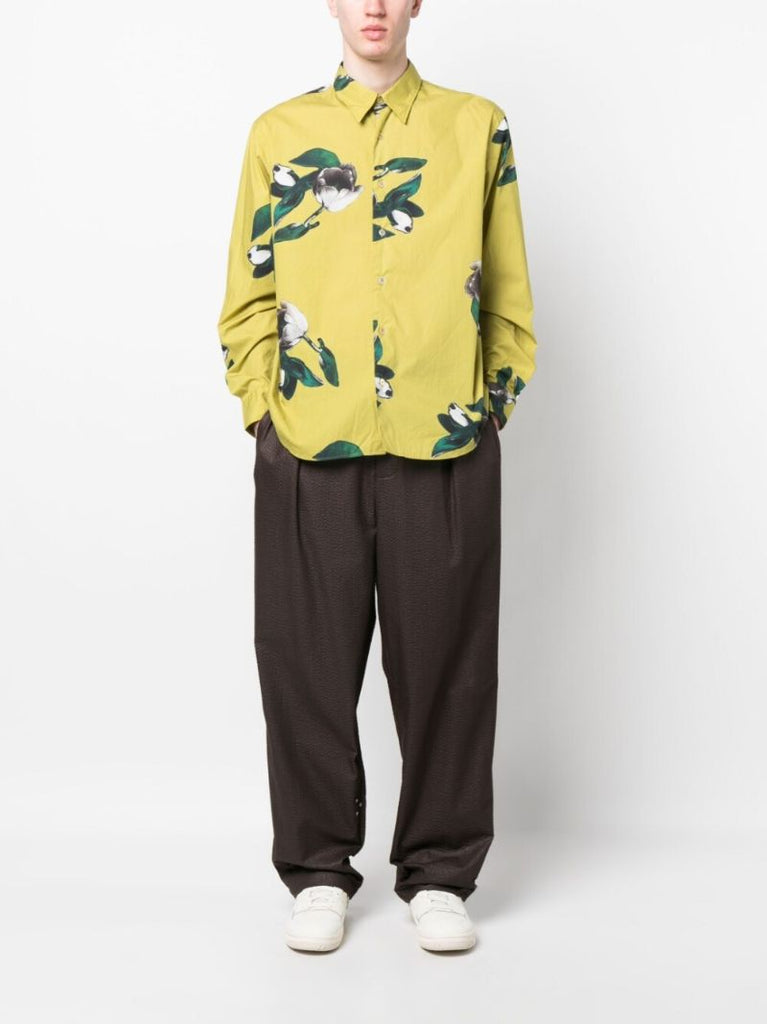 X Paul Smith Green Floral Embroidered Shirt