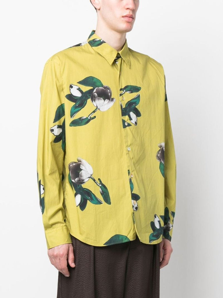 X Paul Smith Green Floral Embroidered Shirt