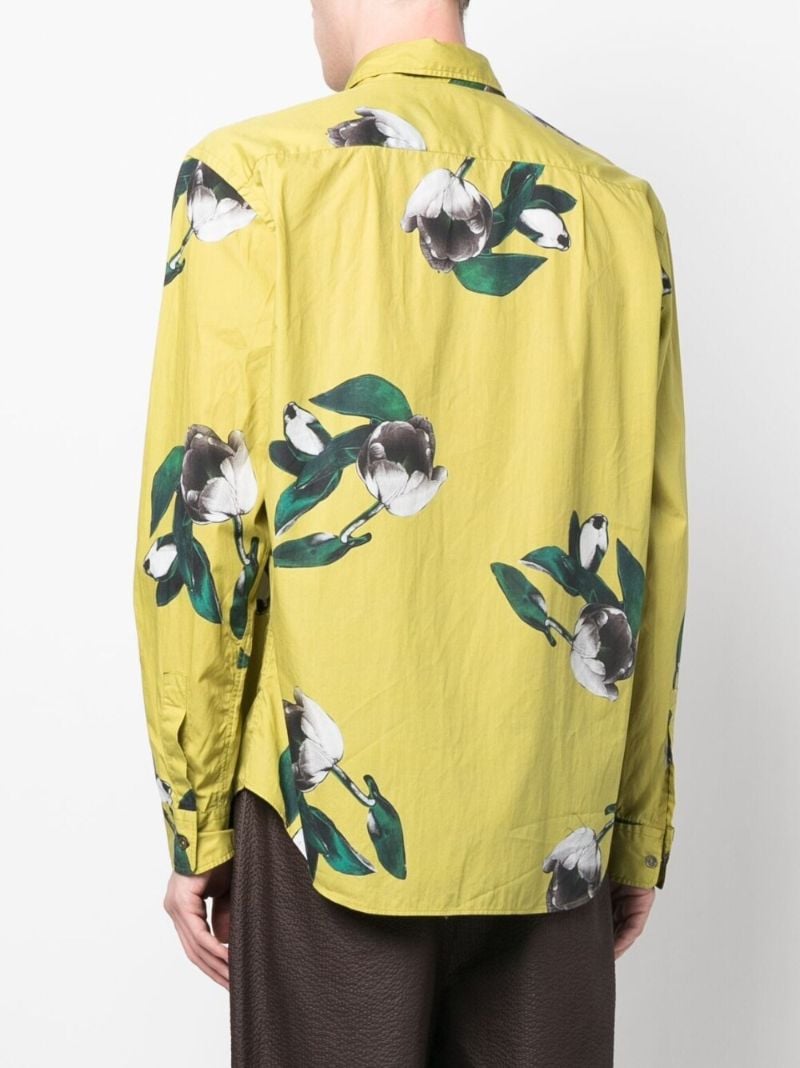 X Paul Smith Green Floral Embroidered Shirt