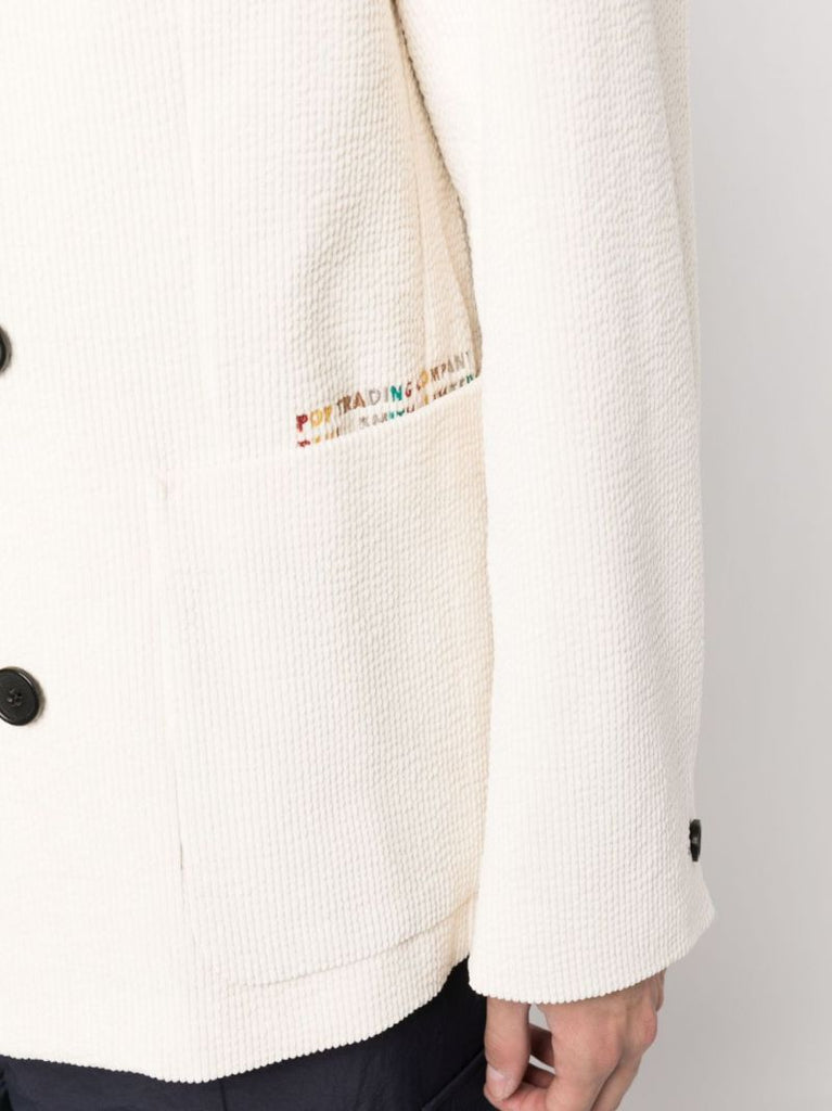 X Pop Trading Company Neutral Double-breasted Corduroy Blazer