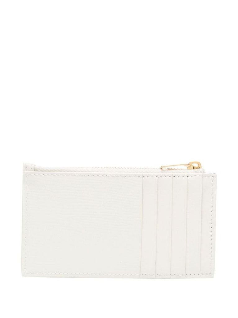 White Cassandre Leather Card Holder