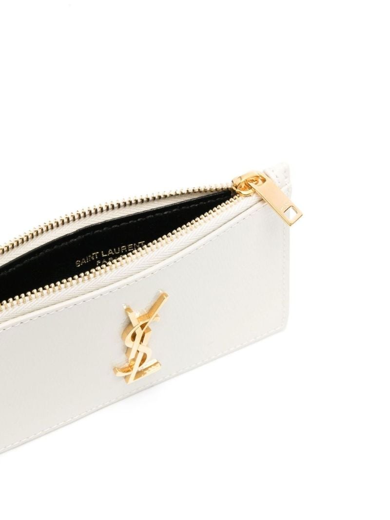 White Cassandre Leather Card Holder