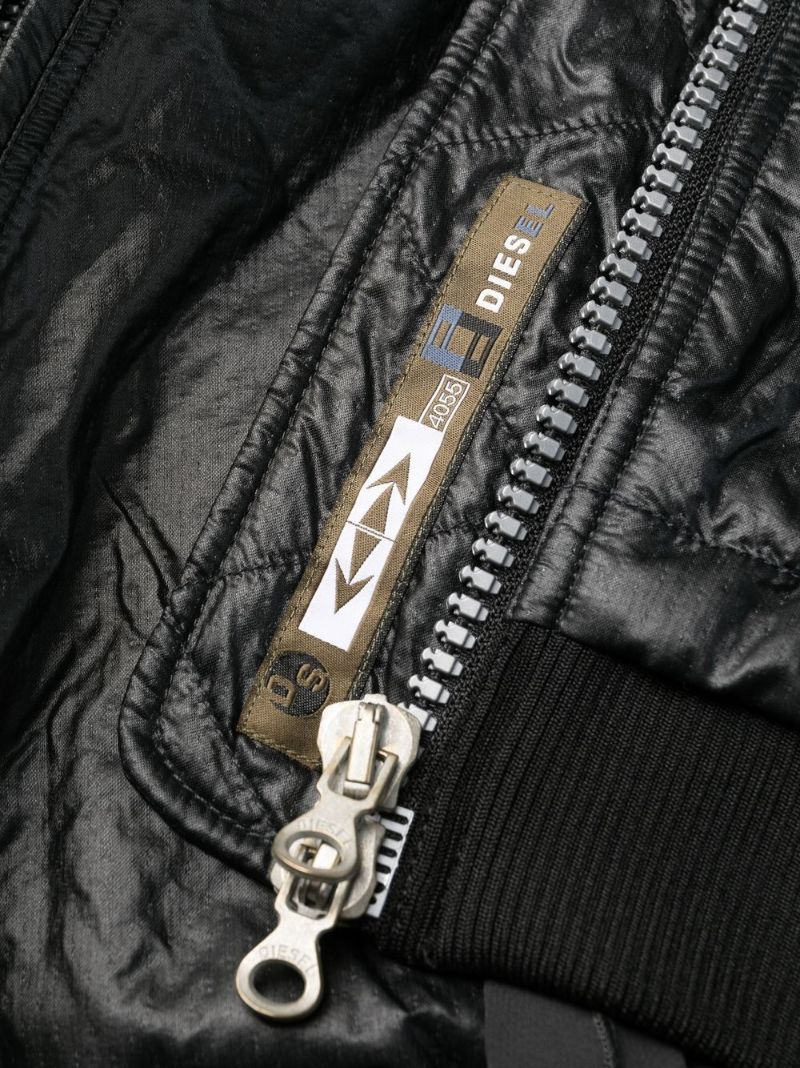 Black G-eleu Double Layer Bomber Jacket