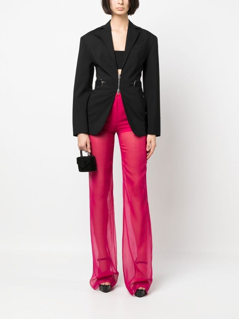 Pink Sheer Silk Trousers