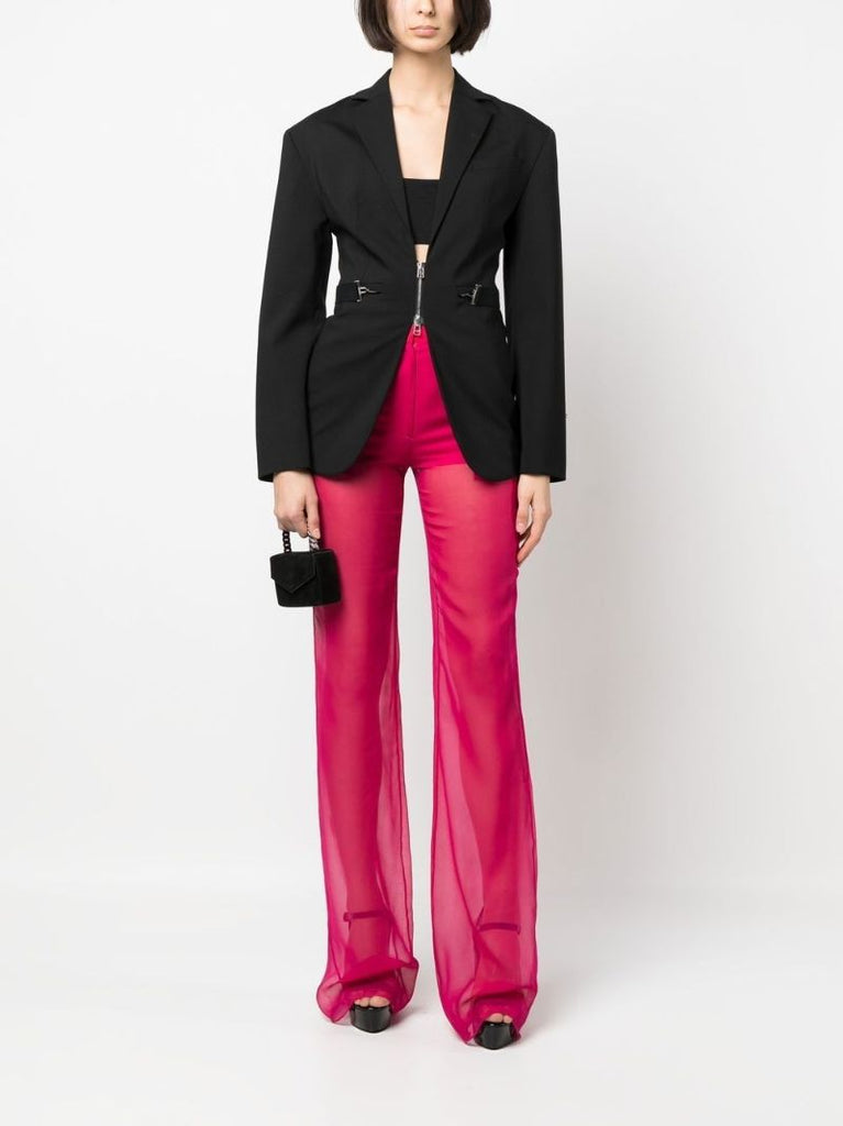 Pink Sheer Silk Trousers