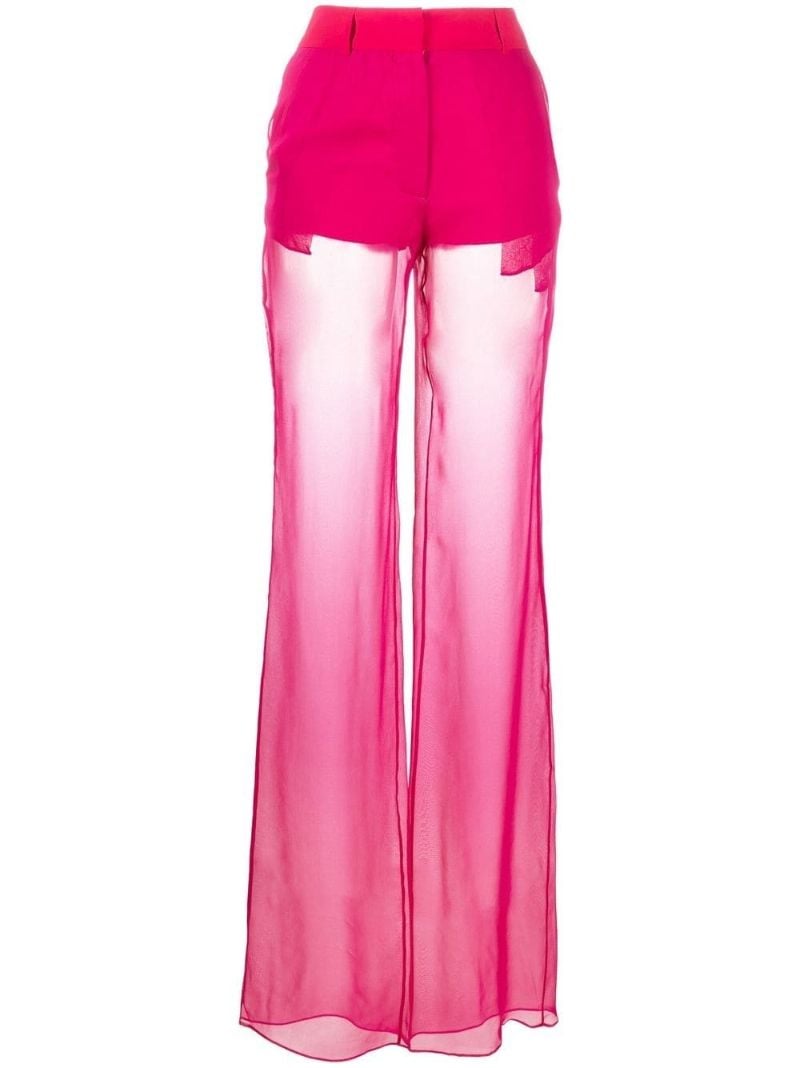 Pink Sheer Silk Trousers