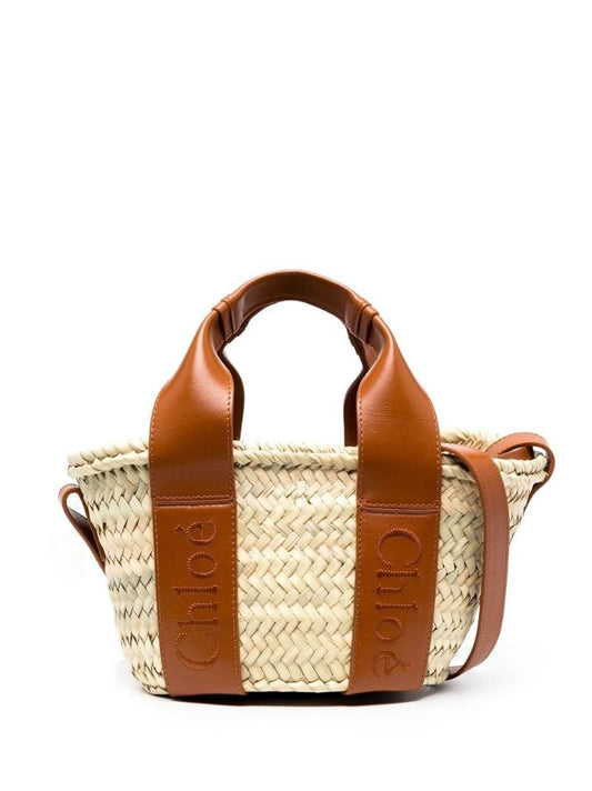 Neutral Sense Small Raffia Basket Bag