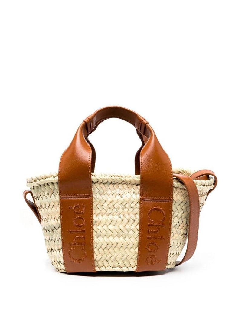 Neutral Sense Small Raffia Basket Bag