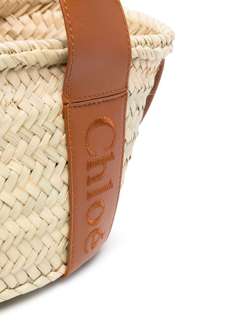 Neutral Sense Small Raffia Basket Bag