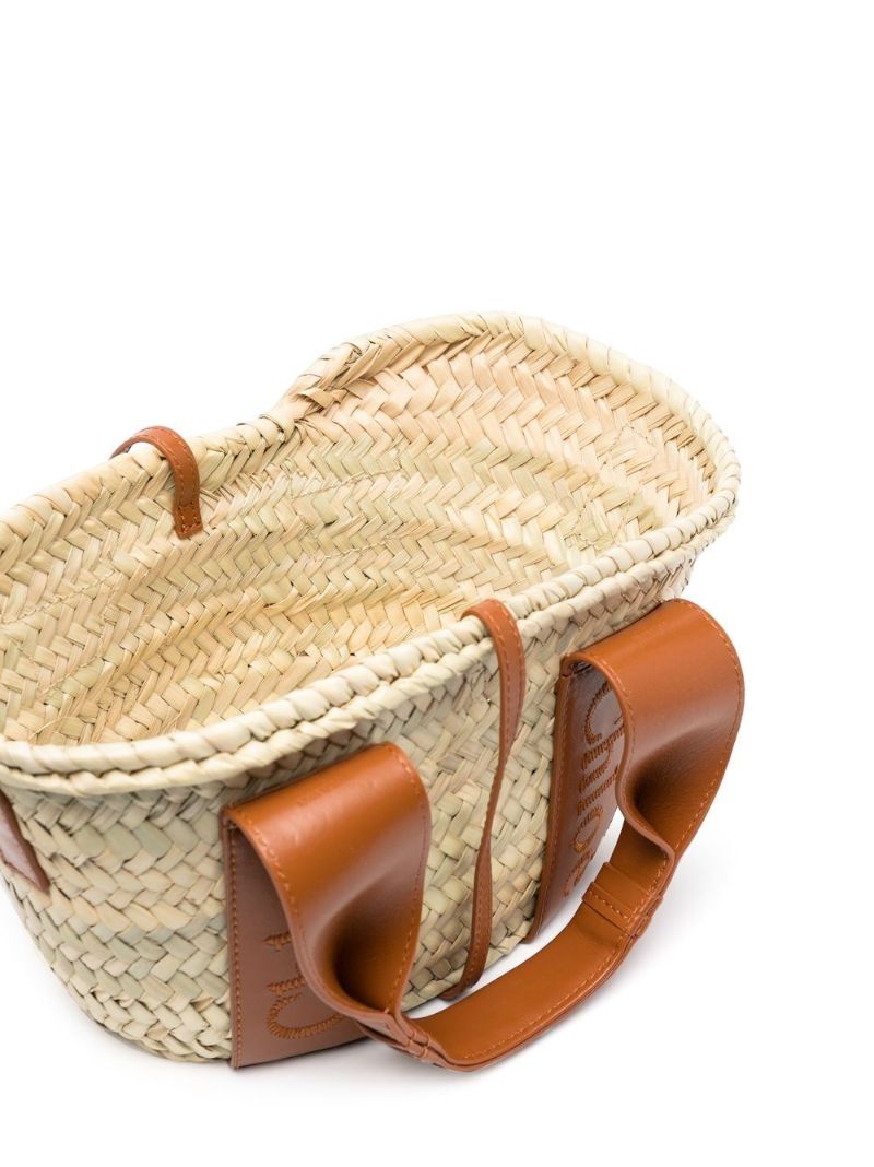 Neutral Sense Small Raffia Basket Bag
