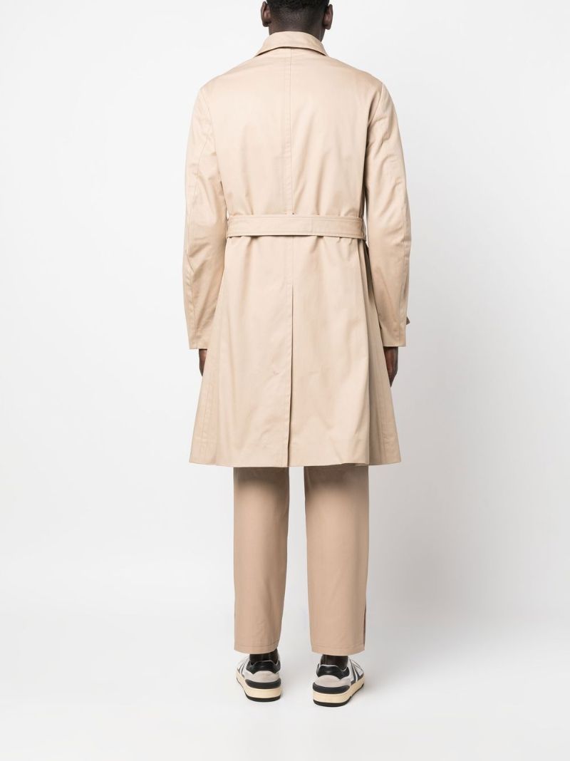 Neutral Belted Cotton Trench Coat