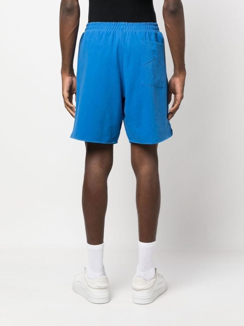 Blue Logo Embroidered Drawstring Shorts