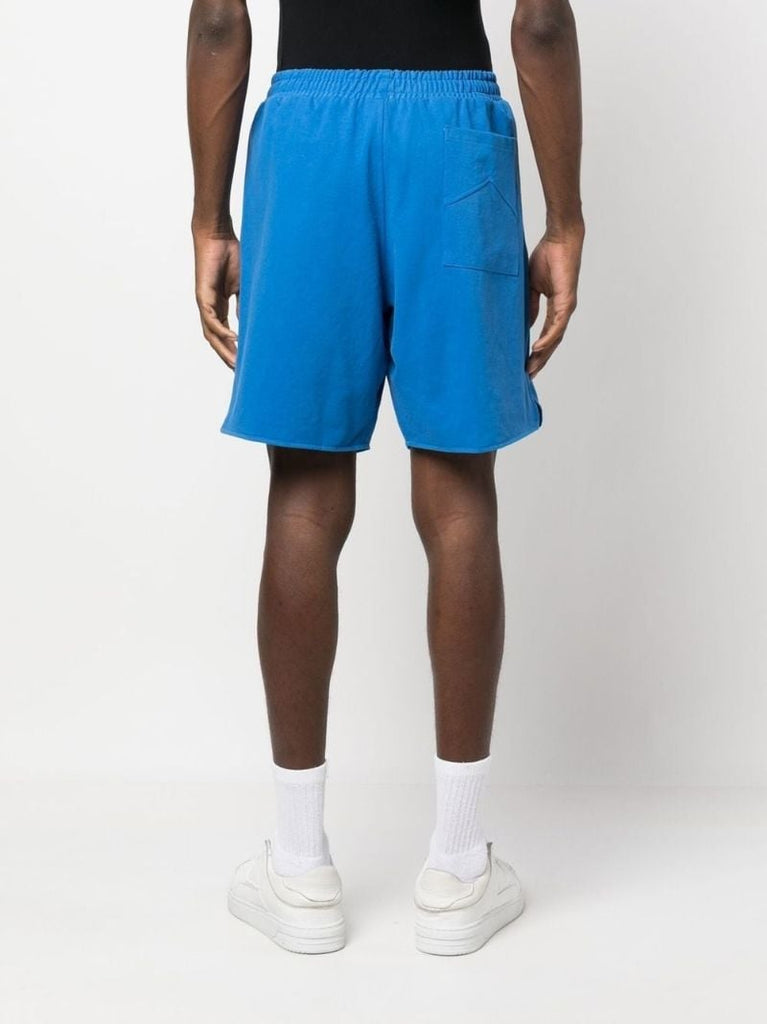 Blue Logo Embroidered Drawstring Shorts