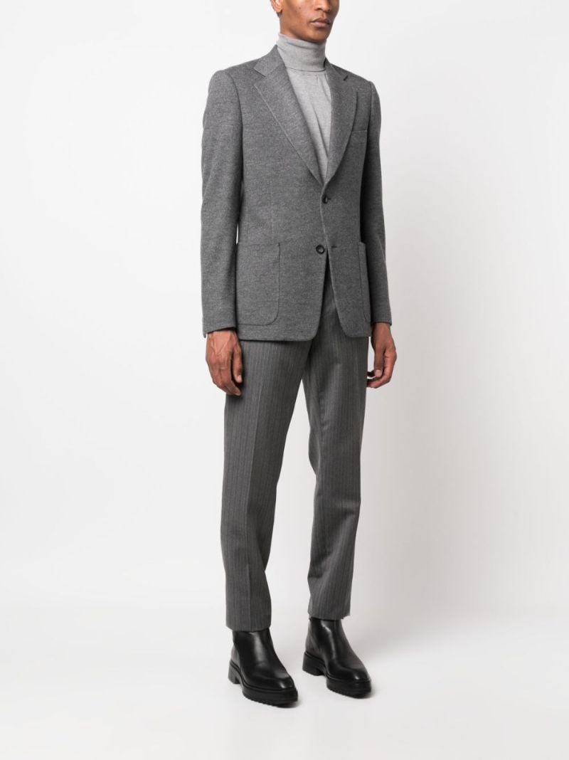 Grey MÃ_x0083_Â©lange Wool Suit Jacket