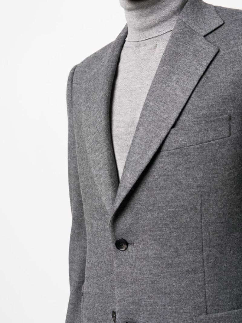 Grey MÃ_x0083_Â©lange Wool Suit Jacket