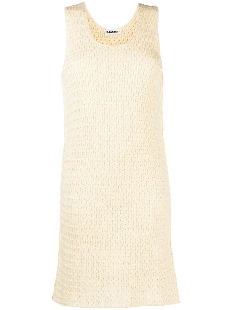 Neutral Cotton Knit Dress