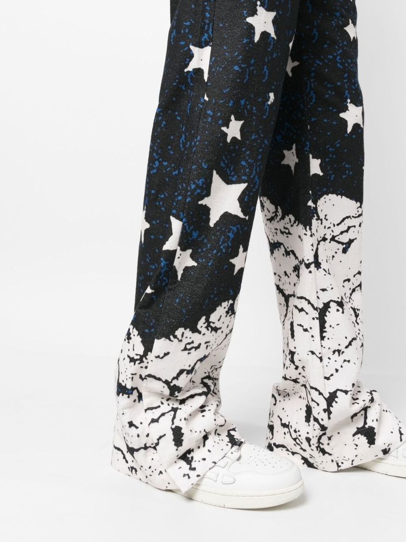 Black Crescent Moon Printed Trousers