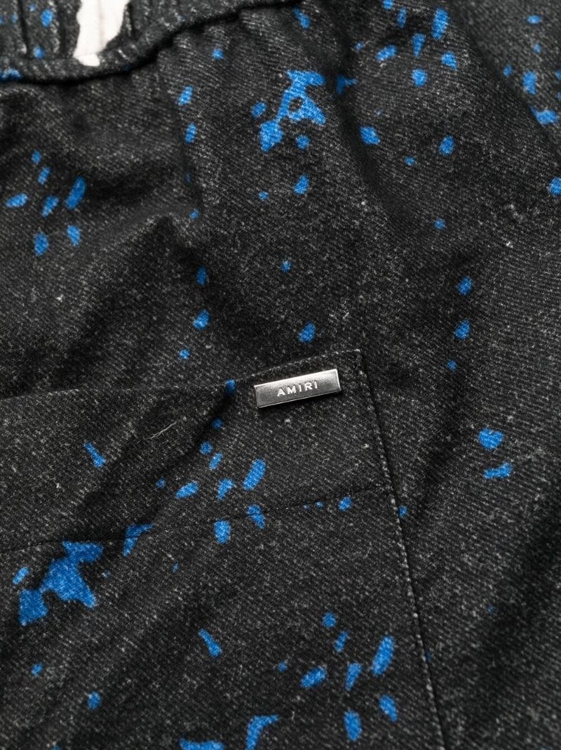 Black Crescent Moon Printed Trousers