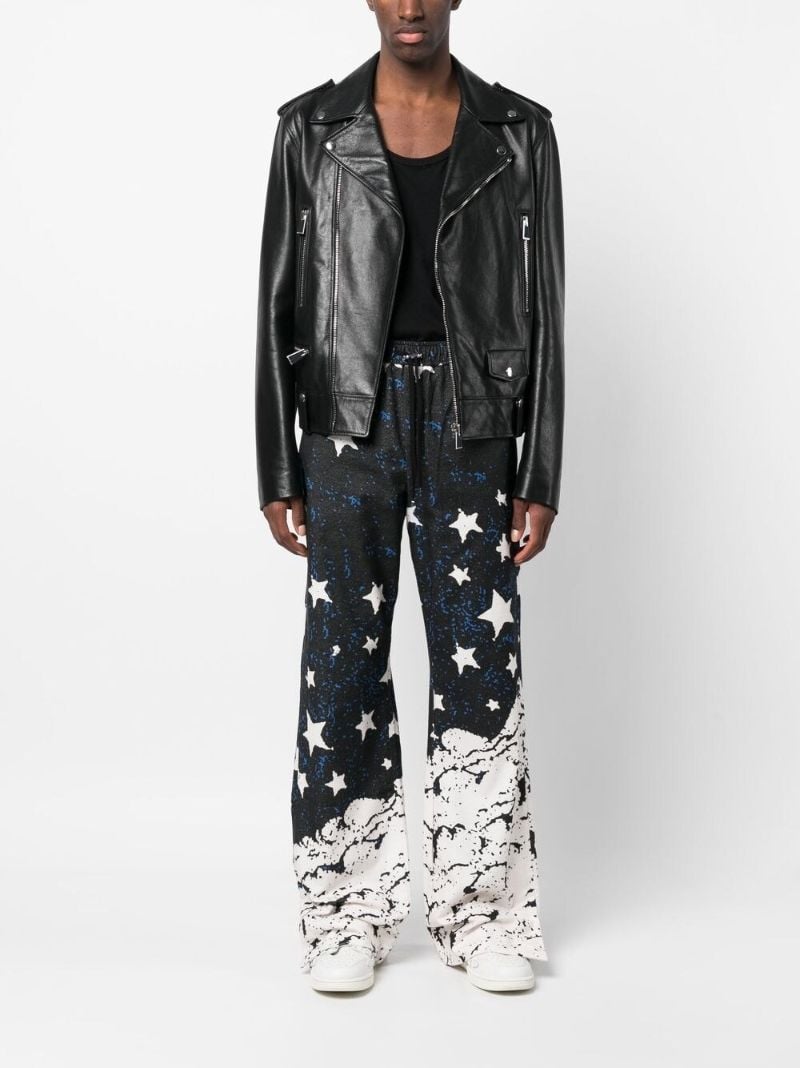 Black Crescent Moon Printed Trousers