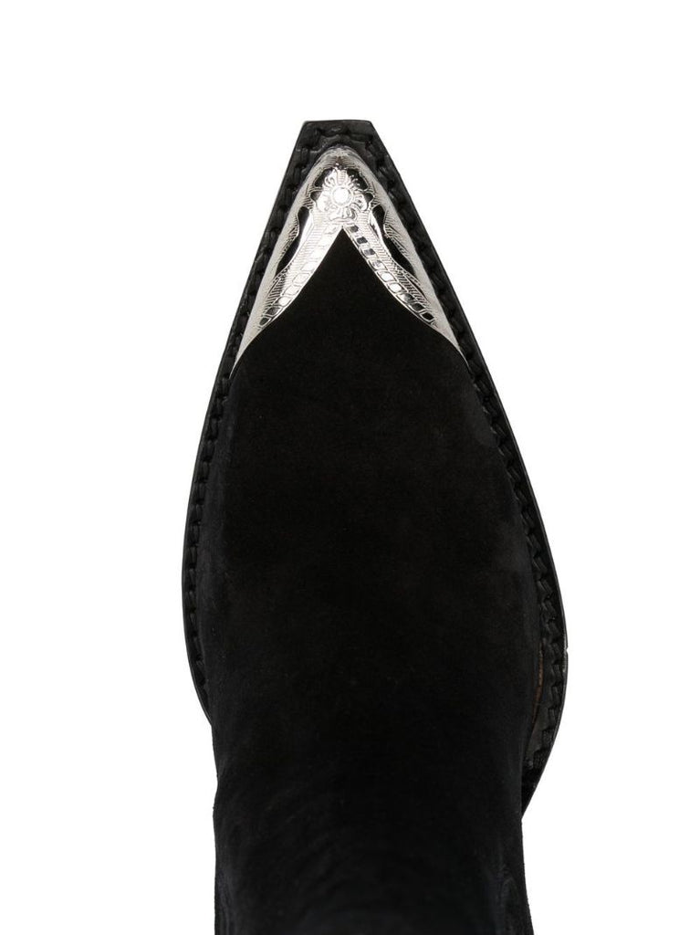 Black 100 Suede Ankle Boots