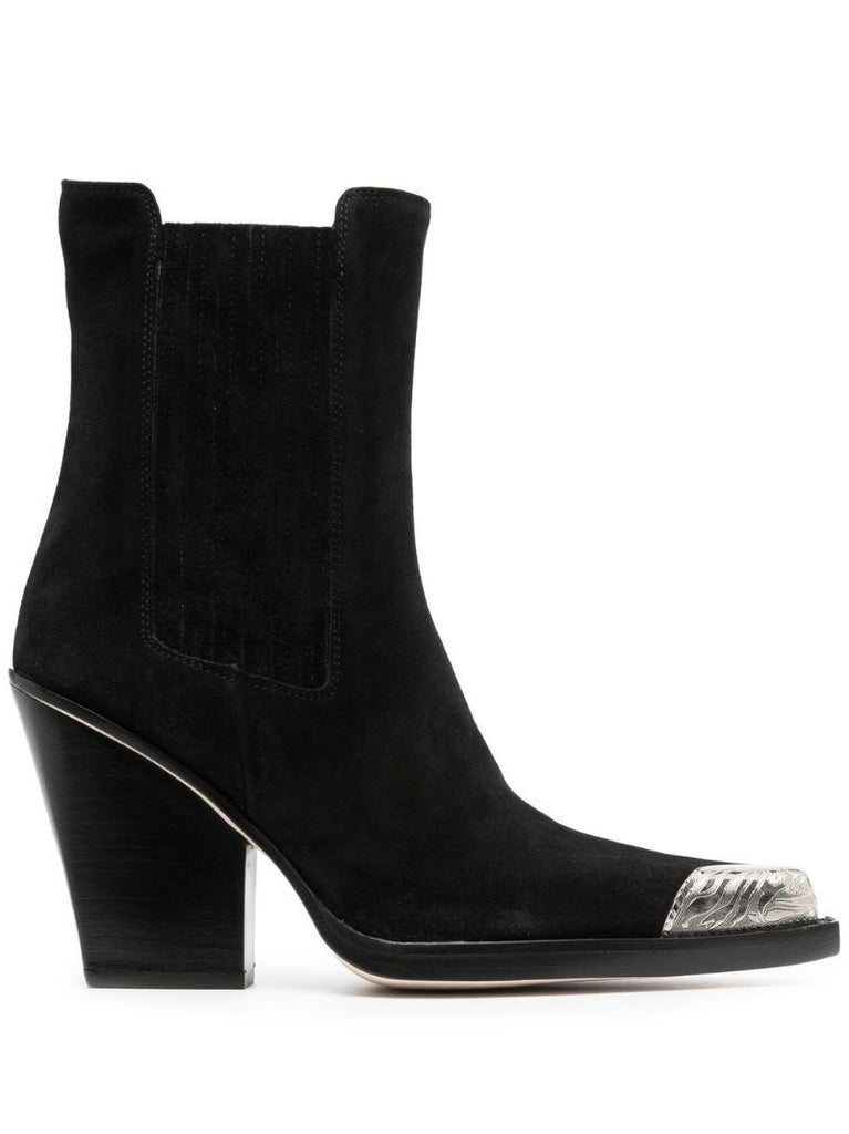 Black 100 Suede Ankle Boots