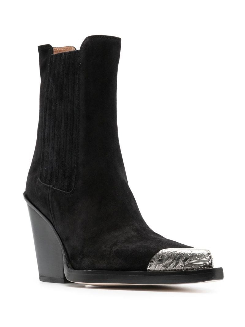 Black 100 Suede Ankle Boots