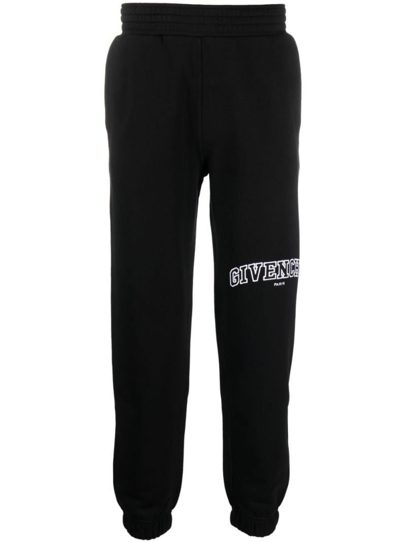 Black Logo-embroidered Cotton Track Pants