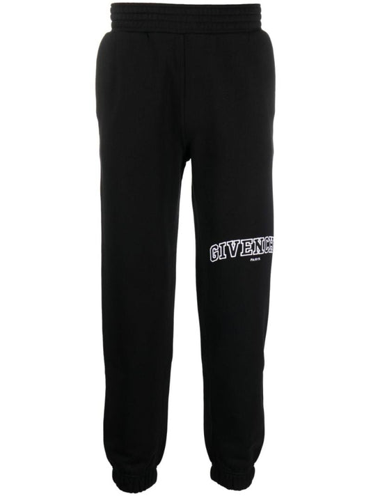 Black Logo-embroidered Cotton Track Pants