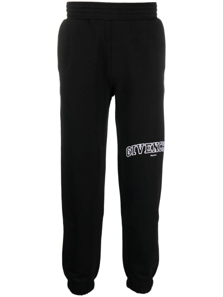 Black Logo-embroidered Cotton Track Pants