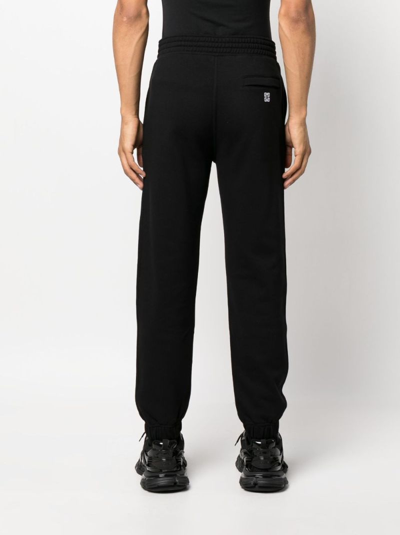 Black Logo-embroidered Cotton Track Pants