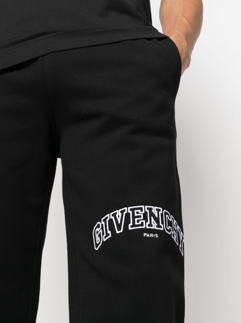 Black Logo-embroidered Cotton Track Pants