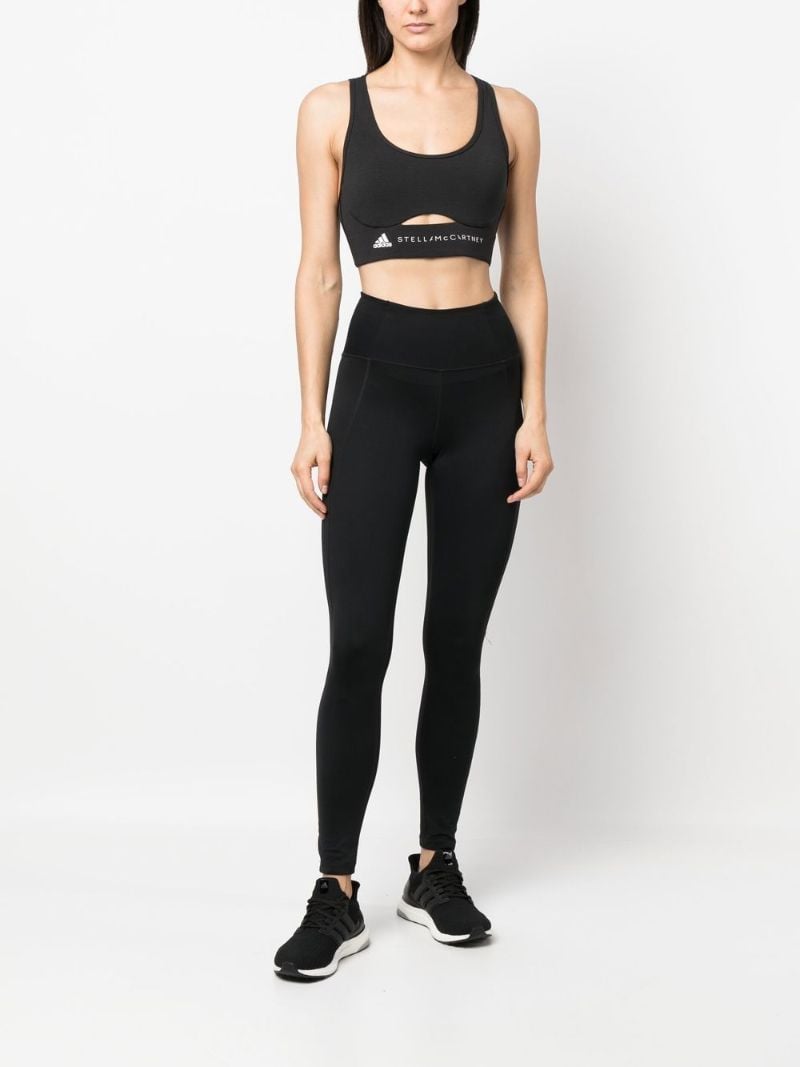 Black Truestrength Logo Sports Bra